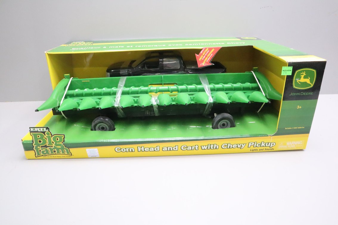 John Deere Corn Head And Cart With Chevy Pick Up