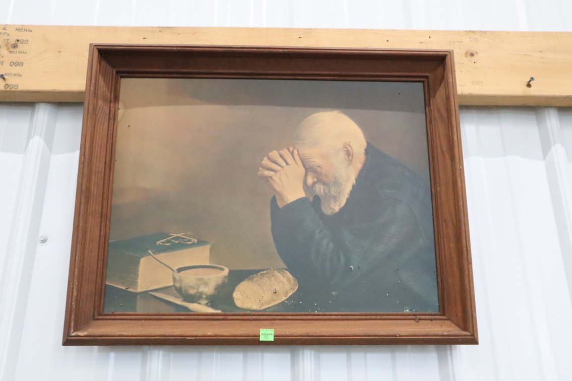 Vintage Praying Man Print