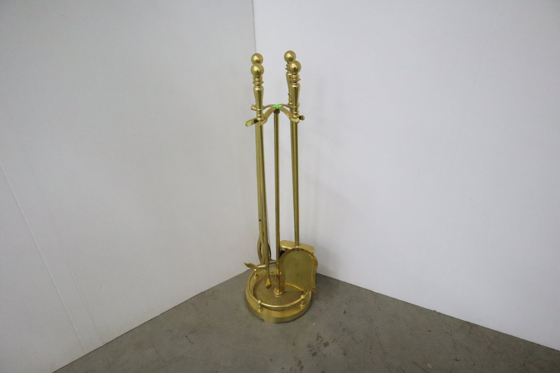Brass Fireplace Tool Set