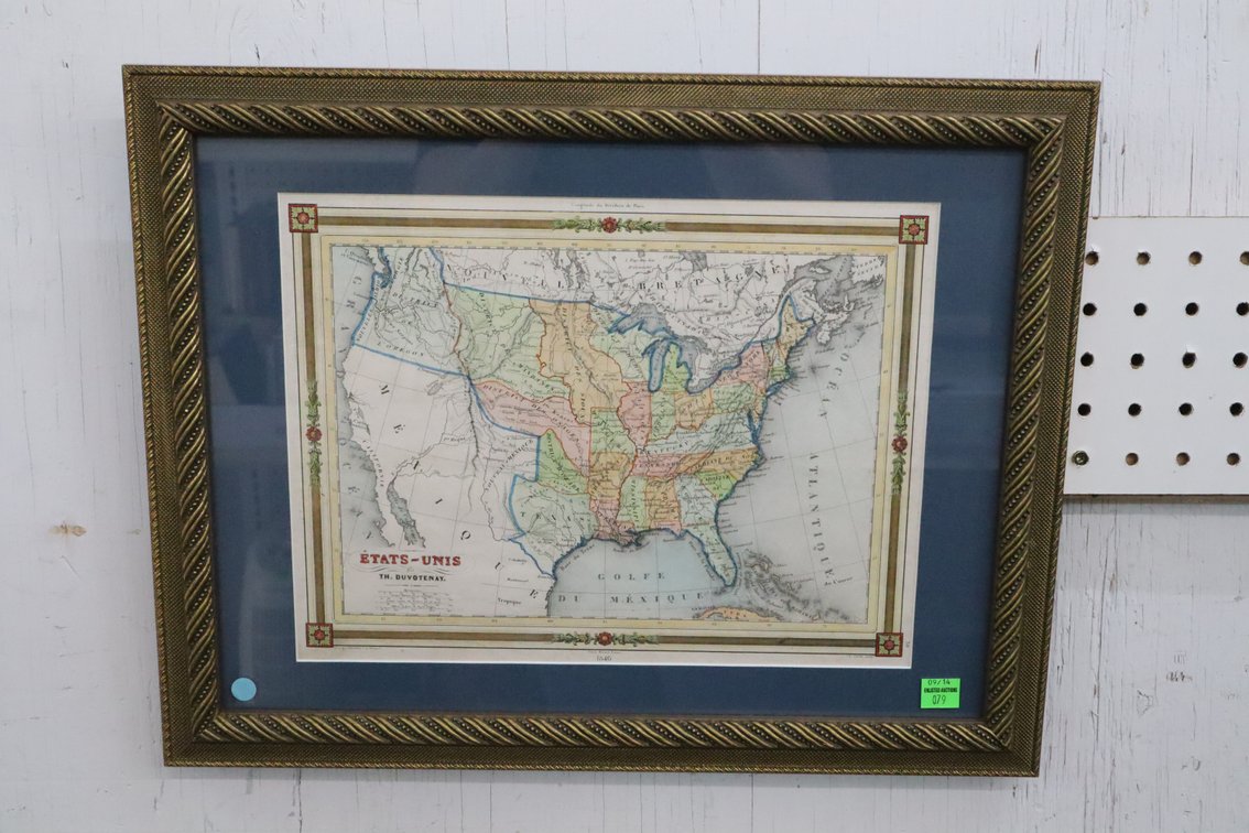 Framed Map of The United States