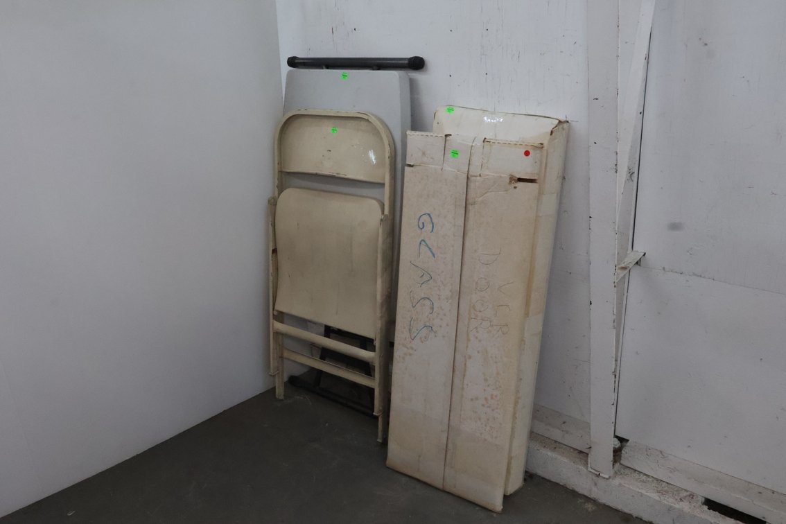 Folding Table and Metal Chair