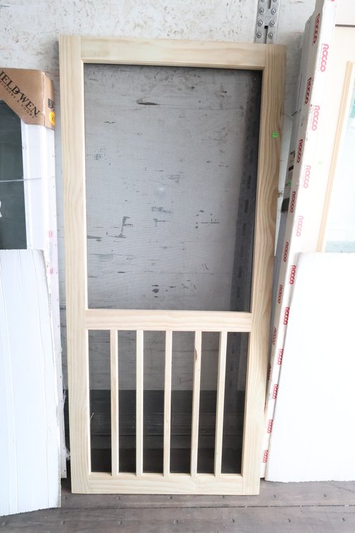 Pressure treated screen door