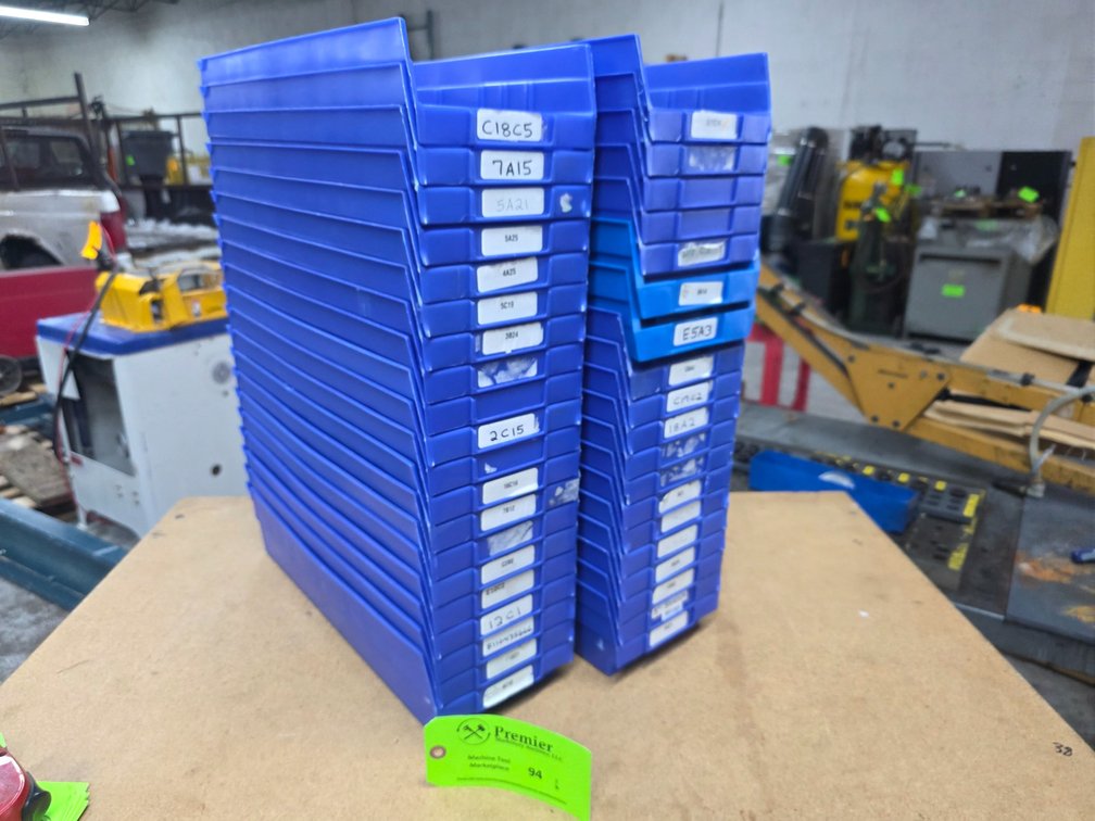 (38) 4" x 6-1/2" x 18" Deep Stackable Small Parts Bins. 