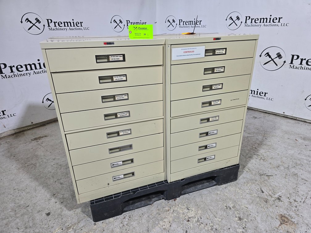 (2) Russ Bassett 8-Drawer Storage Cabinets.