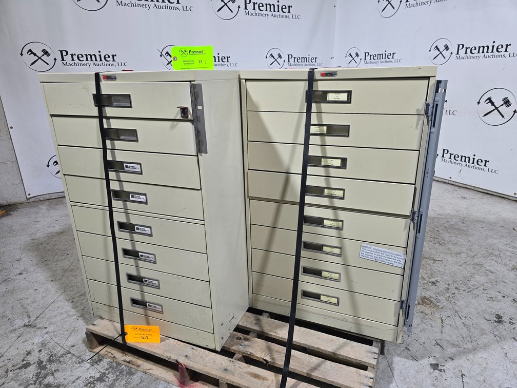 (2) Russ Bassett 8-Drawer Storage Cabinets.