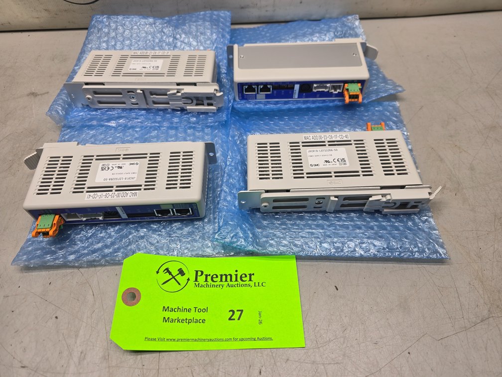 (4) SMC No. JXC918-LEFS32R-50 Step Motor Controller.