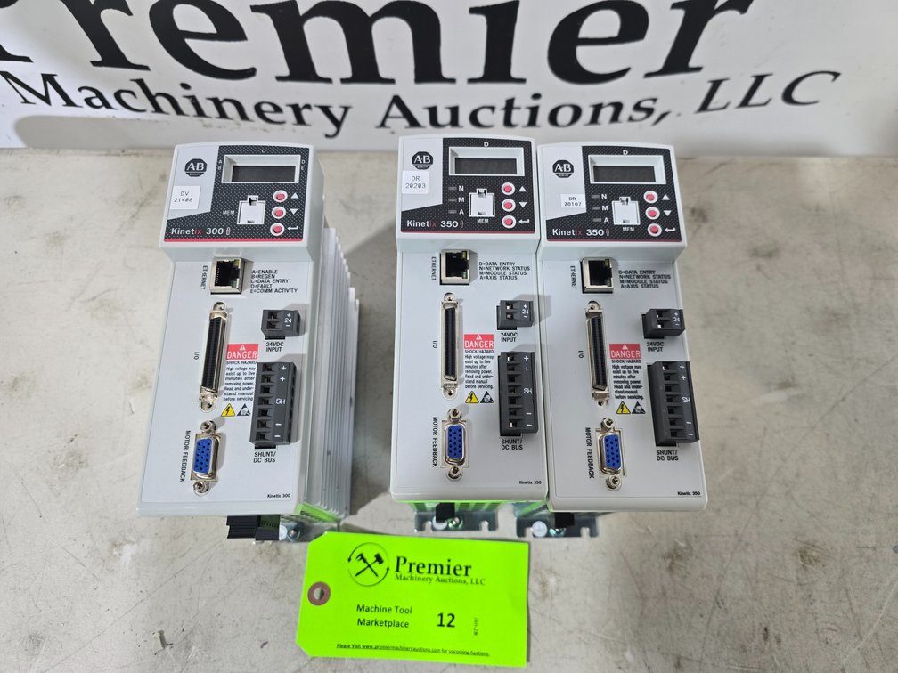 (2) Allen-Bradley Cat. No. 2097-V31PRO-LM Ser. A Kinetix 350 Servo Drives