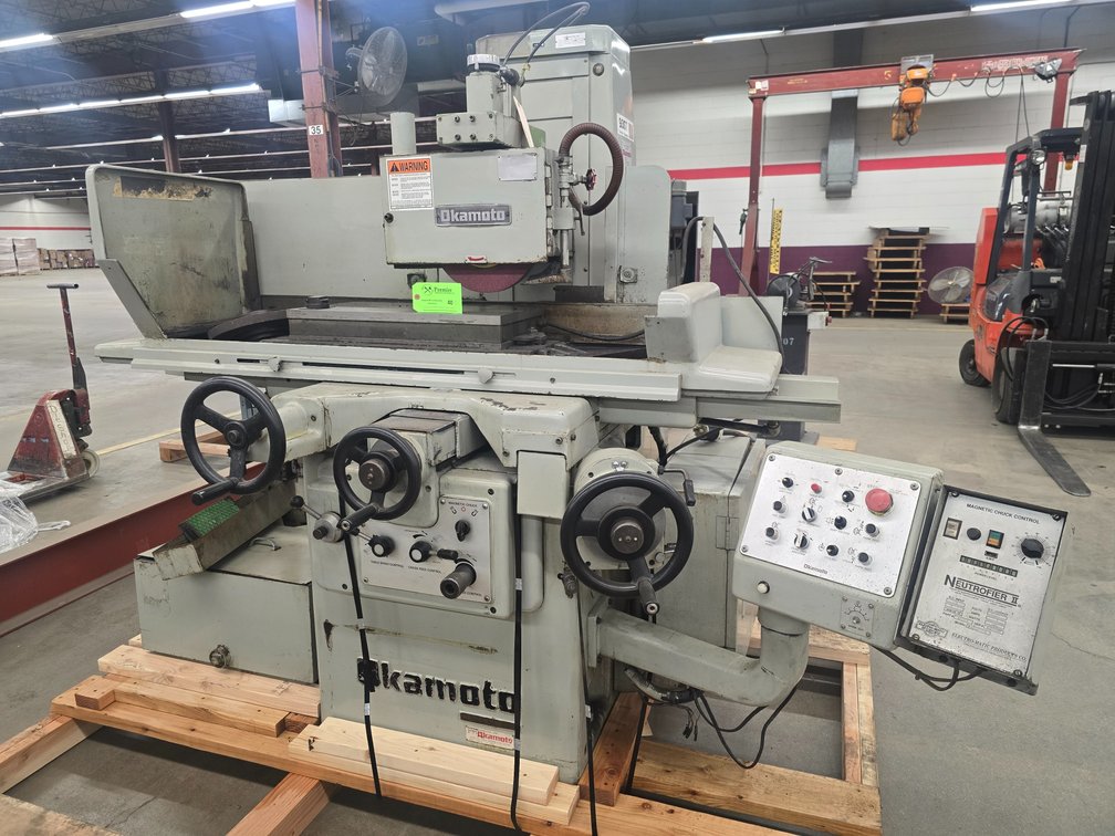 Okamoto Model ACC-124Z 3-Axis Hydraulic Surface Grinder.