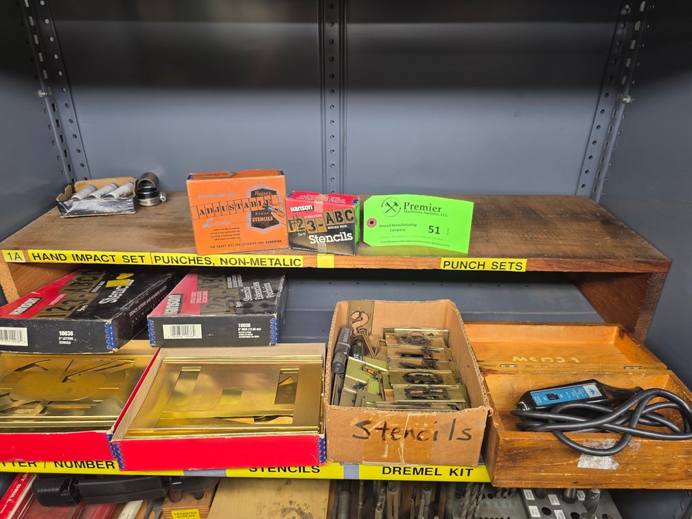 Assorted Stencil Kits, and Electric Engraver.