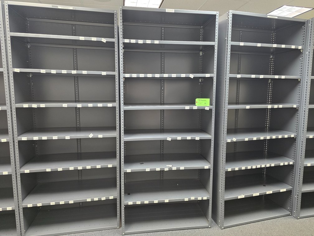 (6) Metal Shelving Units.