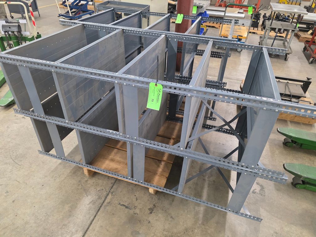 (2) Metal Framed Shelving Units.