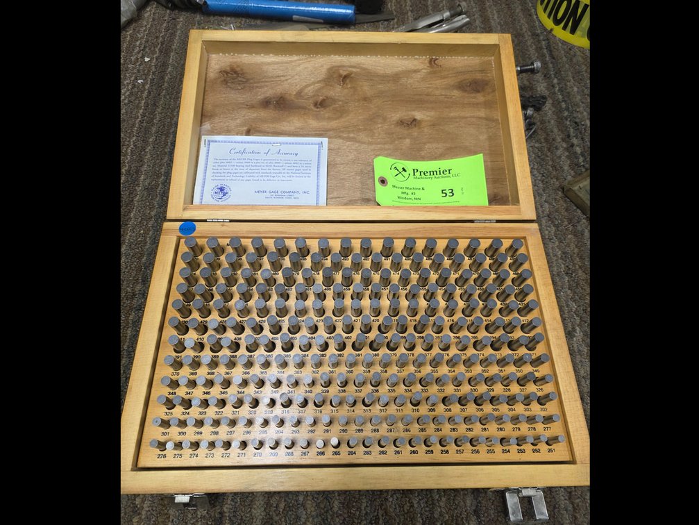 Meyer M-2 Minus Pin Gage Set.