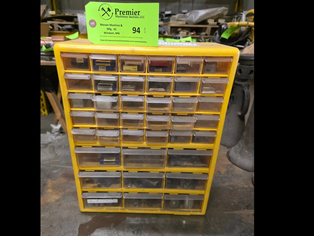 Small Parts Organizer w/ Cutting Tool Inserts and More.