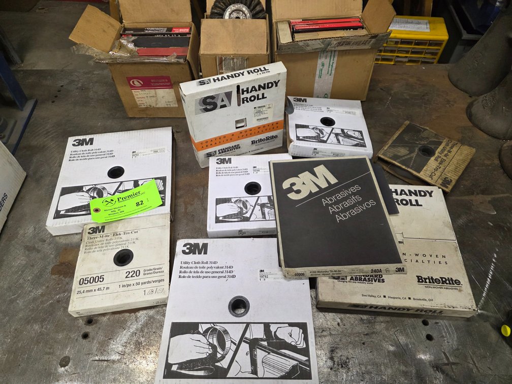 Assorted Abrasives and 6" Grinding Wheels.
