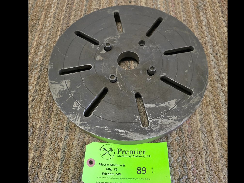 12-1/2" Dia. Lathe Face Plate.