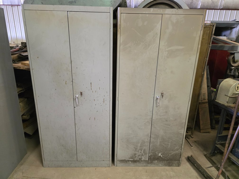 (2) 36" x 21" x 78" 2-Door Cabinets.