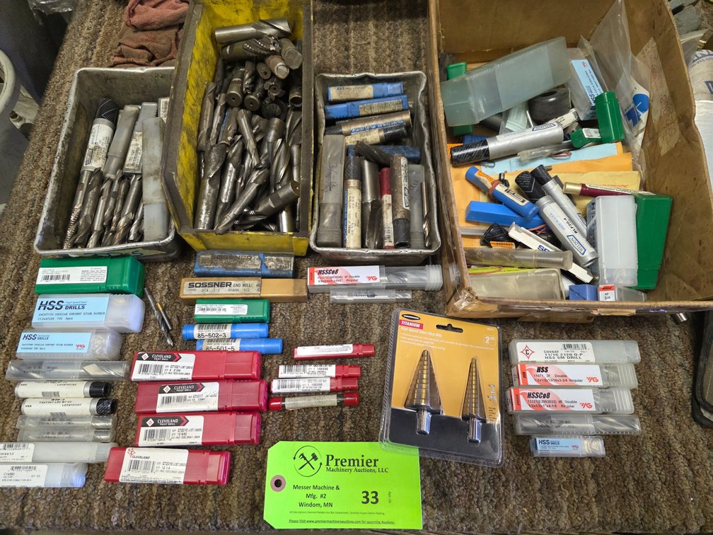 Large Quantity of Mostly HSS Endmills.