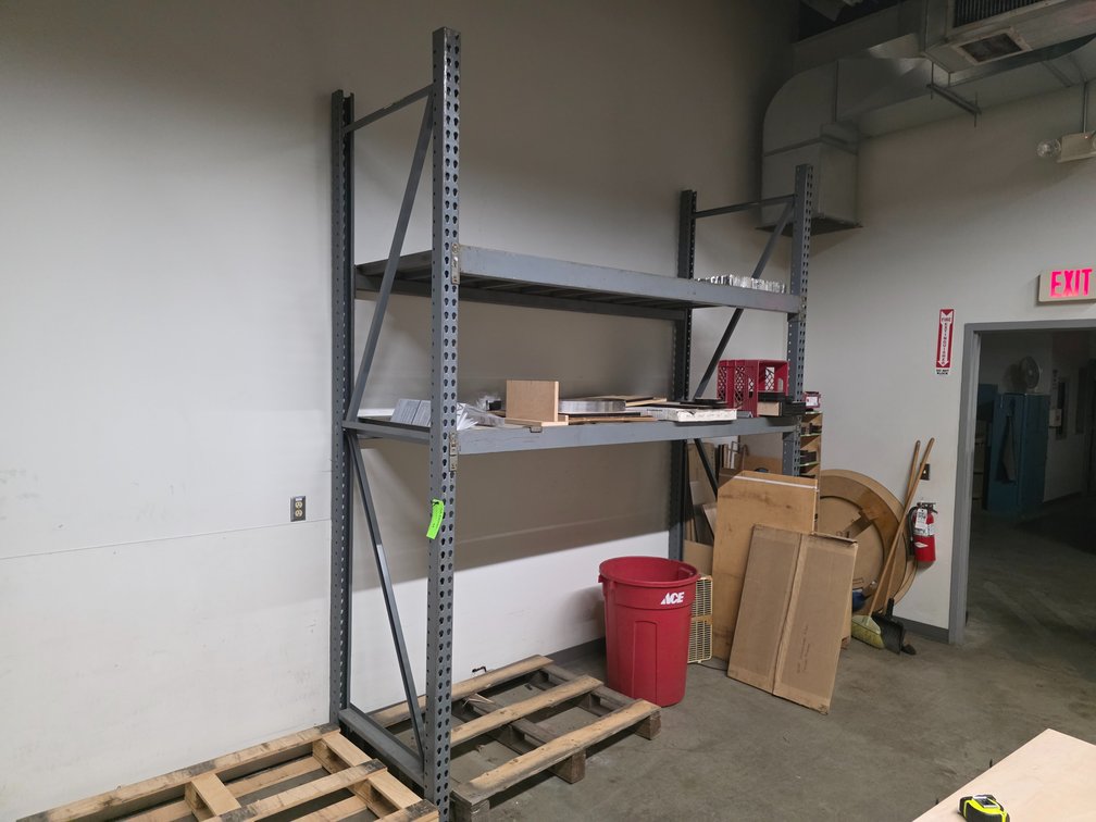 Section of Teardrop Style Pallet Racking.