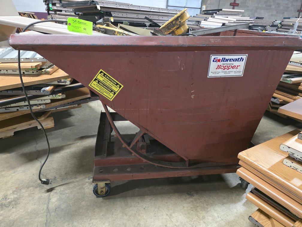 Golbreath Rolling Self Dumping Hopper.