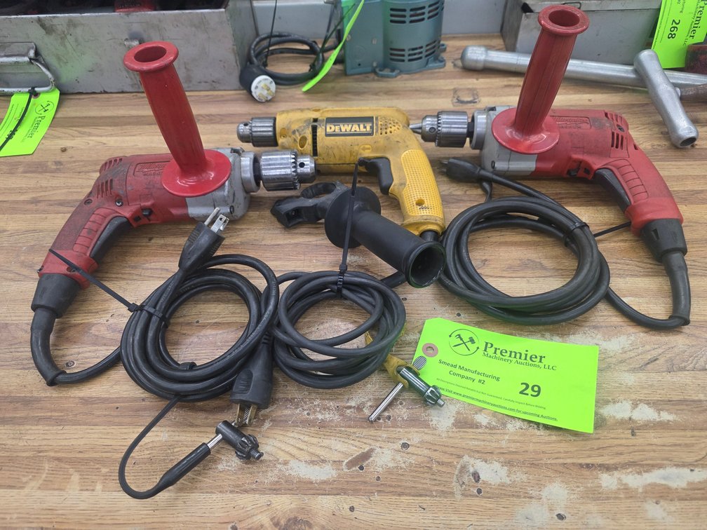 (3) Corded Drills.