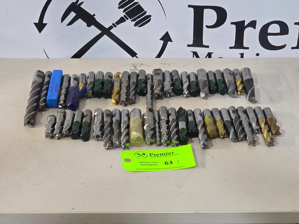 (50) Assorted High Speed Steel Endmills.