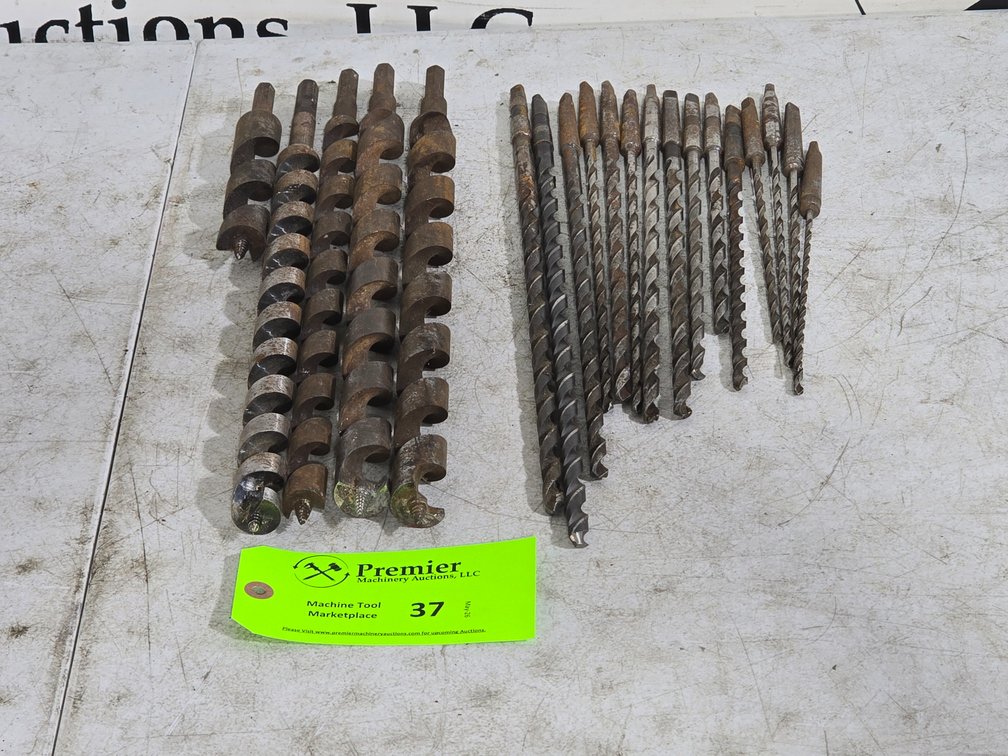 (20) Assorted Extended Length Drills and Auger Bits.