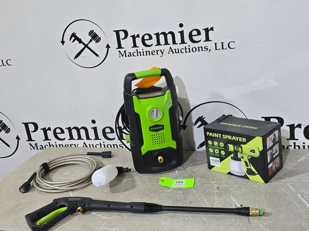 Image for Greenworks 1600 PSI Electric Pressure Washer and 1000W Electric Paint Sprayer