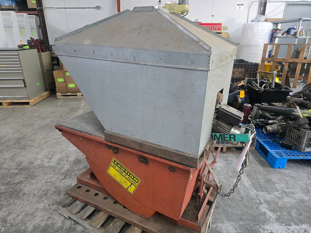 Shop Built Foundry Sand Reclaimer on Self- Dumping Hopper.