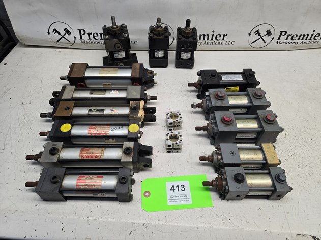 Image for (16) Assorted Pneumatic Air Cylinders.