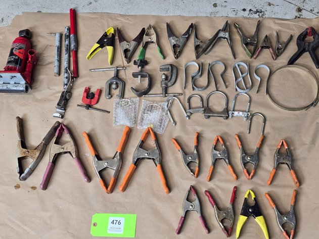 Image for Assortment of Clamps and Aff Bottle Jack 6 Ton