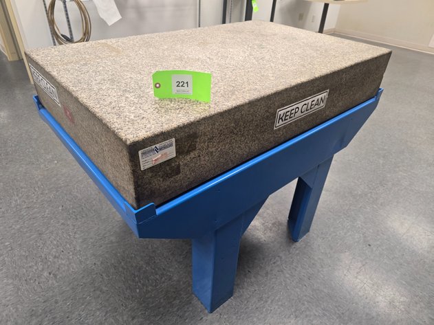 Image for Herman Granite Inspection Plate on Metal Stand.