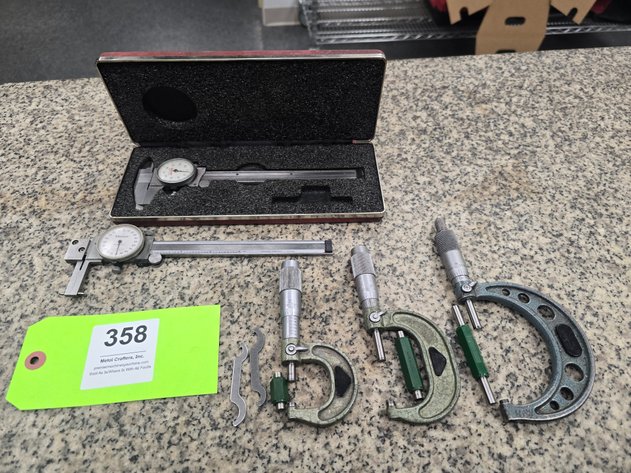Image for (3) Micrometers and (2) Dial Calipers.