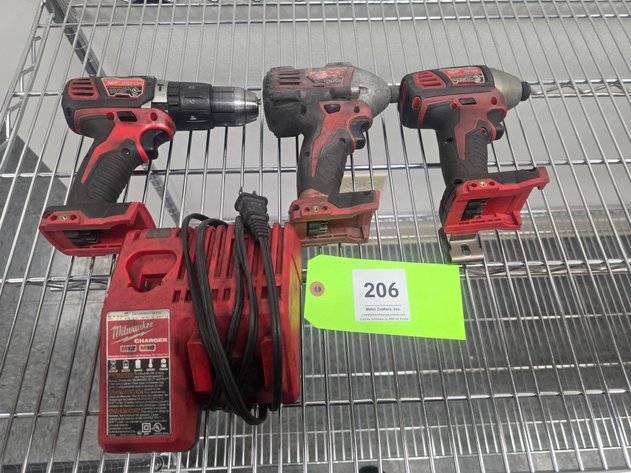 Image for (3) Milwaukee 18 Volt Power Tools Without Batteries.