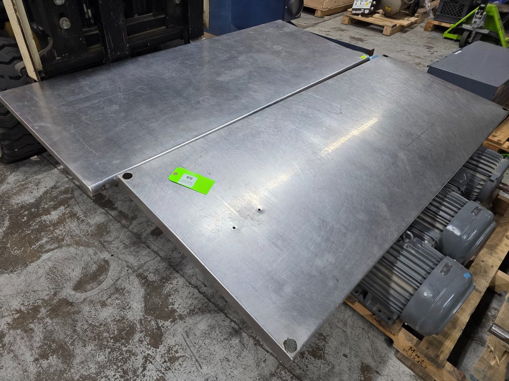 (2) Stainless Steel Table Pieces.