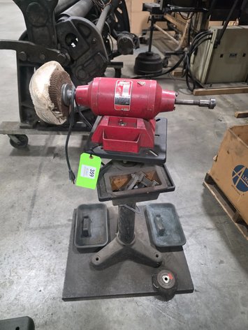 Image for Milwaukee Cat. No. 499, Double End Buffer on Pedestal Stand.