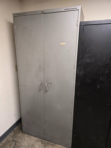 Image for All-Steel Equipment 2-Door Metal Cabinet.