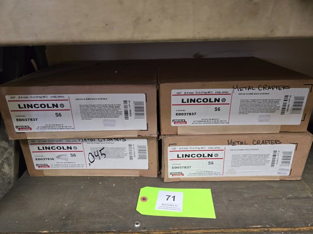 Image for (4) 33 lb. Spools of Lincoln Welding Wire.