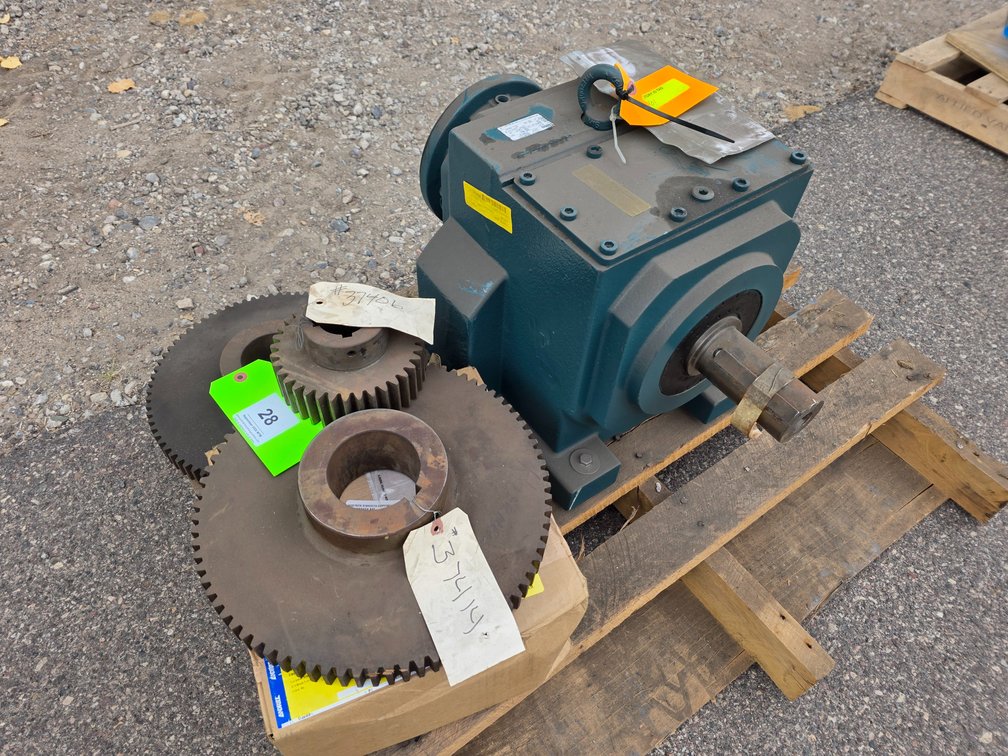 (4) Large Dia. Gears. And Massive Gear Reducer.