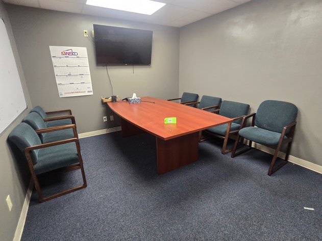 Image for Conference Table and Chairs, Does Not Include Contents.