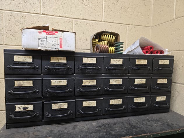 Image for Equipto 18-Drawer Cabinet with Assorted Die Springs as Shown.