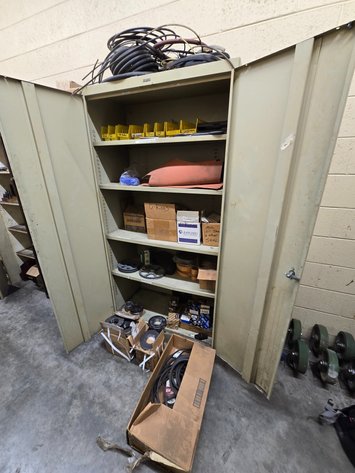 Image for 2-Door Metal Cabinet with Contents of Assorted MRO Items.
