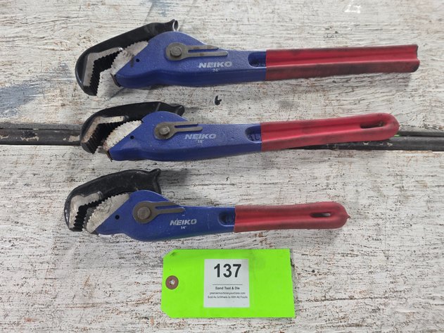 Image for (3) Neiko, Quick Adjust Pipe Wrenches.