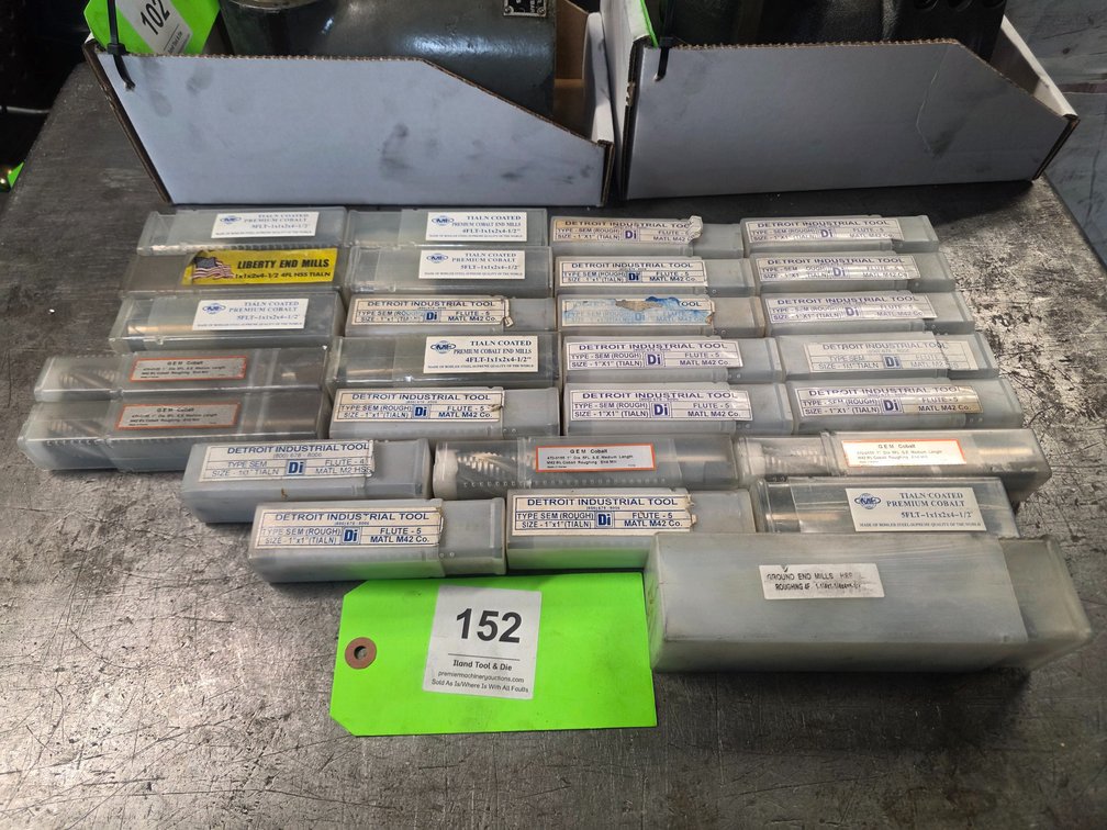 Group of HSS Endmills.