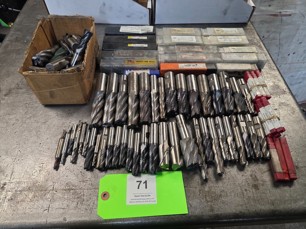 Large Group of Mostly HSS Endmills