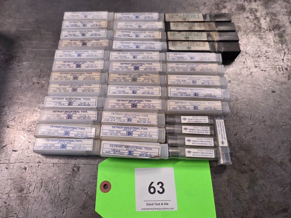Group of Assorted HSS Endmills