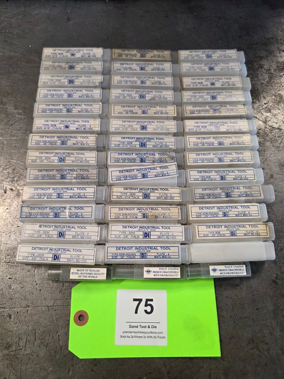 Group of Assorted HSS Endmills.