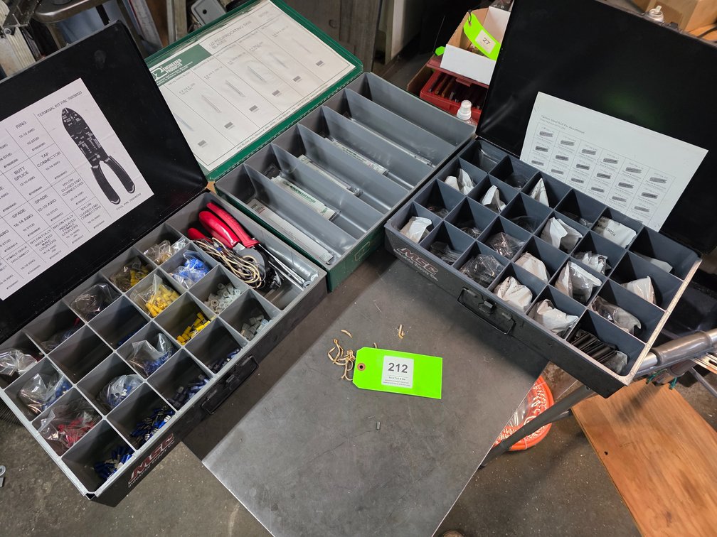 (3) Small Parts Organizers with Hardware.