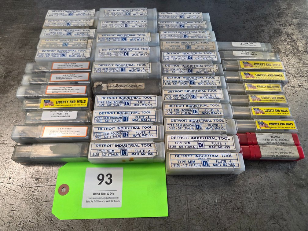 Large Group of HSS Endmills