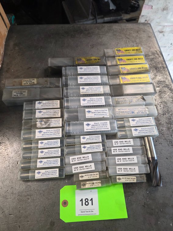 Group of HSS Endmills.