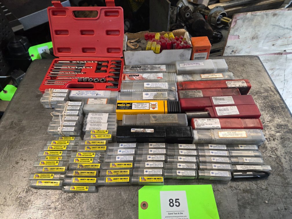 Large Assortment of HSS Endmills.